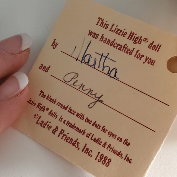 Lizzie High Wood Sculpture Handmade Doll 1988 - Picture 7 of 7